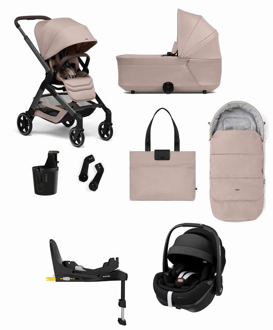 Pushchair Bundle with Maxi-Cosi Pebble 360 Pro² Car Seat & Base (8 Piece) – Sandy Taupe